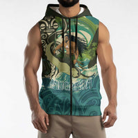 Aotearoa Tangaroa Atua Sleeveless Zip Hoodie New Zealand God Of The Ocean LT14 - Polynesian Pride