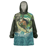 Aotearoa Tangaroa Atua Wearable Blanket Hoodie New Zealand God Of The Ocean