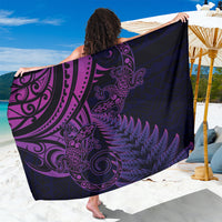 New Zealand Lizard Sarong Silver Fern Aotearoa Maori Purple Version