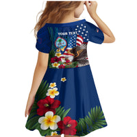 Personalised United States And Guam Family Matching Mermaid Dress and Hawaiian Shirt USA Eagle With Guahan Seal Tropical Vibes LT14 - Polynesian Pride