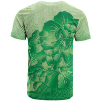 Aloha Hawaii Molokai Island T Shirt Hibiscus Tribal Honu Hawaiian Tattoo Green