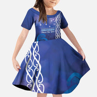 Personalised Matariki New Zealand Family Matching Puletasi and Hawaiian Shirt Maori New Year Galaxy Koru Pattern
