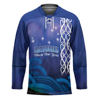 Personalised Matariki New Zealand Hockey Jersey Maori New Year Galaxy Koru Pattern - Polynesian Pride