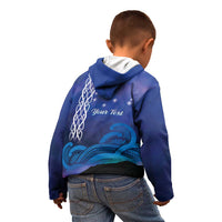 Personalised Matariki New Zealand Kid Hoodie Maori New Year Galaxy Koru Pattern