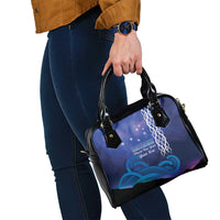 Personalised Matariki New Zealand Shoulder Handbag Maori New Year Galaxy Koru Pattern