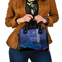Personalised Matariki New Zealand Shoulder Handbag Maori New Year Galaxy Koru Pattern