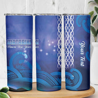 Personalised Matariki New Zealand Skinny Tumbler Maori New Year Galaxy Koru Pattern LT14 - Polynesian Pride