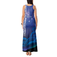 Personalised Matariki New Zealand Tank Maxi Dress Maori New Year Galaxy Koru Pattern