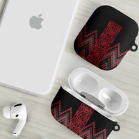 Red Aotearoa Mangopare Kowhaiwhai Niho Taniwha AirPods Case Maori New Zealand LT14 - Polynesian Pride
