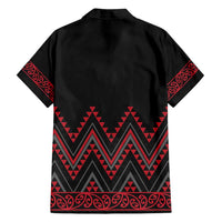Red Aotearoa Mangopare Kowhaiwhai and Niho Taniwha Family Matching Tank Maxi Dress and Hawaiian Shirt Maori New Zealand LT14 - Polynesian Pride