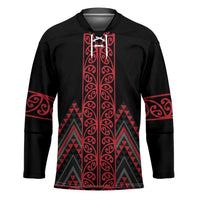 Red Aotearoa Mangopare Kowhaiwhai Niho Taniwha Hockey Jersey Maori New Zealand - Polynesian Pride
