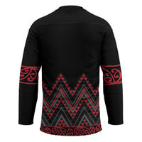 Red Aotearoa Mangopare Kowhaiwhai Niho Taniwha Hockey Jersey Maori New Zealand - Polynesian Pride