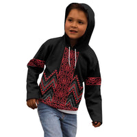 Red Aotearoa Mangopare Kowhaiwhai and Niho Taniwha Kid Hoodie Maori New Zealand