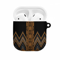 Gold Aotearoa Mangopare Kowhaiwhai Niho Taniwha AirPods Case Maori New Zealand LT14 Gold - Polynesian Pride