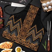 Gold Aotearoa Mangopare Kowhaiwhai Niho Taniwha Apron Maori New Zealand - Polynesian Pride