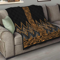 Gold Aotearoa Mangopare Kowhaiwhai and Niho Taniwha Quilt Maori New Zealand LT14 - Polynesian Pride