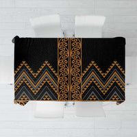 Gold Aotearoa Mangopare Kowhaiwhai and Niho Taniwha Tablecloth Maori New Zealand LT14 Gold - Polynesian Pride