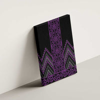 Purple Aotearoa Mangopare Kowhaiwhai and Niho Taniwha Canvas Wall Art Maori New Zealand