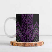 Purple Aotearoa Mangopare Kowhaiwhai Niho Taniwha Ceramic Mug Maori New Zealand - Polynesian Pride