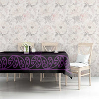 Purple Aotearoa Mangopare Kowhaiwhai and Niho Taniwha Tablecloth Maori New Zealand