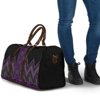 Purple Aotearoa Mangopare Kowhaiwhai Niho Taniwha Travel Bag Maori New Zealand - Polynesian Pride