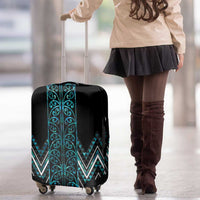 Paua Shell Aotearoa Mangopare Kowhaiwhai and Niho Taniwha Luggage Cover Maori New Zealand