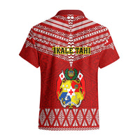 Tonga Rugby Hawaiian Shirt 2023 World Cup Tongan Kupesi Ngatu Pattern LT14 - Polynesian Pride