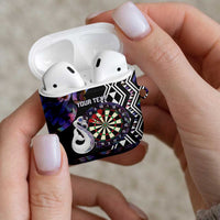 Personalised New Zealand Darts AirPods Case Ngutukaka Manaia Taniko Luxury Purple - Polynesian Pride