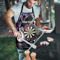 Personalised New Zealand Darts Apron Ngutukaka Manaia Taniko Luxury Purple - Polynesian Pride
