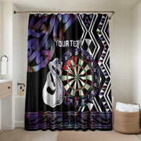 Personalised New Zealand Darts Bathroom Set Ngutukaka Manaia Taniko Luxury Purple - Polynesian Pride
