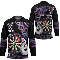 Personalised New Zealand Darts Hockey Jersey Ngutukaka Manaia Taniko Luxury Purple - Polynesian Pride