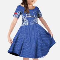 Custom Manu Samoa Rugby 2024 Family Matching Short Sleeve Bodycon Dress and Hawaiian Shirt Go Champions Samoan Tattoo