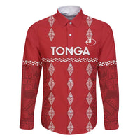 Custom Tonga Rugby 2024 Family Matching Short Sleeve Bodycon Dress and Hawaiian Shirt Go Champions Ikale Tahi Ngatu Pattern