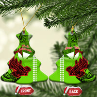 Personalised Hawaii Christmas Ceramic Ornament Mele Kalikimaka Kakau Polynesian Shark Tattoo LT14 - Polynesian Pride