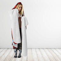 Personalised Hawaii Christmas Hooded Blanket Mele Kalikimaka Surfing Santa Claus LT14 - Polynesian Pride