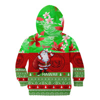 Personalised Hawaii Christmas Kid Hoodie Mele Kalikimaka Hawaiian Santa Tropical Vibes LT14 - Polynesian Pride
