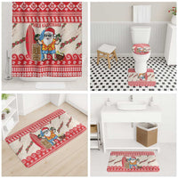 Hawaii Christmas Six Seven Bathroom Set Mele Kalikimaka Funny Santa 67 Gen Alpha Slang - Polynesian Pride
