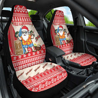 Hawaii Christmas Six Seven Car Seat Cover Mele Kalikimaka Funny Santa 67 Gen Alpha Slang - Polynesian Pride