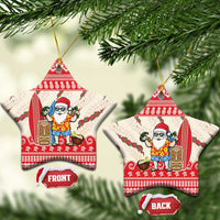 Hawaii Christmas Six Seven Ceramic Ornament Mele Kalikimaka Funny Santa 67 Gen Alpha Slang - Polynesian Pride