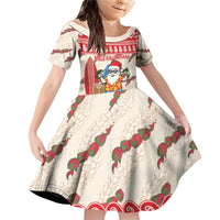 Hawaii Christmas Six Seven Family Matching Off Shoulder Short Dress and Hawaiian Shirt Mele Kalikimaka Funny Santa 67 Gen Alpha Slang - Polynesian Pride