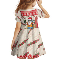 Hawaii Christmas Six Seven Family Matching Off Shoulder Short Dress and Hawaiian Shirt Mele Kalikimaka Funny Santa 67 Gen Alpha Slang - Polynesian Pride
