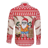 Hawaii Christmas Six Seven Family Matching Off Shoulder Short Dress and Hawaiian Shirt Mele Kalikimaka Funny Santa 67 Gen Alpha Slang LT14 - Polynesian Pride
