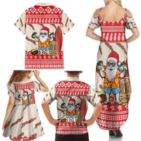Hawaii Christmas Six Seven Family Matching Summer Maxi Dress and Hawaiian Shirt Mele Kalikimaka Funny Santa 67 Gen Alpha Slang LT14 - Polynesian Pride