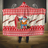 Hawaii Christmas Six Seven Hooded Blanket Mele Kalikimaka Funny Santa 67 Gen Alpha Slang - Polynesian Pride