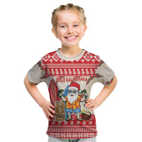 Hawaii Christmas Six Seven Kid T Shirt Mele Kalikimaka Funny Santa 67 Gen Alpha Slang LT14 Red - Polynesian Pride