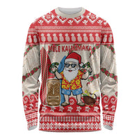 Hawaii Christmas Six Seven Long Sleeve Shirt Mele Kalikimaka Funny Santa 67 Gen Alpha Slang - Polynesian Pride