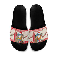 Hawaii Christmas Six Seven Slide Sandals Mele Kalikimaka Funny Santa 67 Gen Alpha Slang - Polynesian Pride