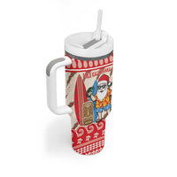 Hawaii Christmas Six Seven Tumbler With Handle Mele Kalikimaka Funny Santa 67 Gen Alpha Slang - Polynesian Pride