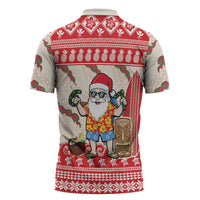 Hawaii Christmas Six Seven Zipper Polo Shirt Mele Kalikimaka Funny Santa 67 Gen Alpha Slang LT14 - Polynesian Pride