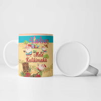 Aloha Hawaii Mele Kalikimaka Ceramic Mug Beachy Funny Santa Hawaiian Lei - Polynesian Pride